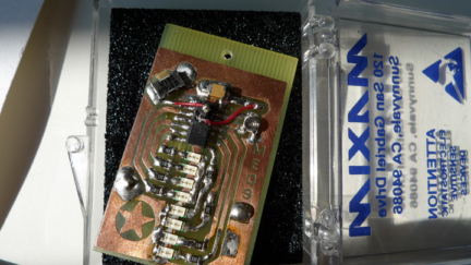 A miniature persistence-of-vision board