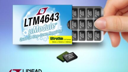 LTM4643 – Ultrathin Quad μModule Regulator with Configurable 3A Output Array