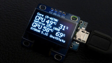 Tiny OLED PC Performance Monitor