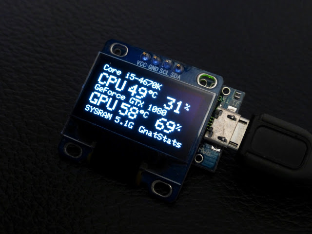 Tiny OLED PC Performance Monitor 