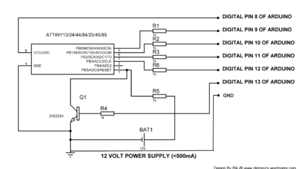 Recover Bricked ATtiny Using Arduino as high voltage programmer
