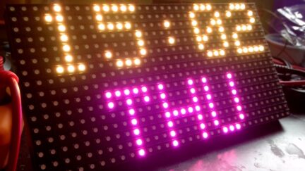 Environmental data display on an RGB matrix panel