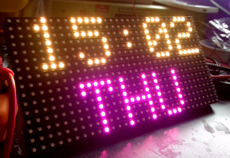 Environmental data display on an RGB matrix panel