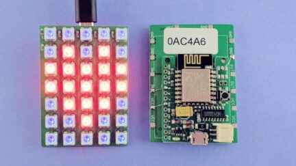 WiFi-enabled Color LED Matrix using ESP8266 and WS2812 LEDs