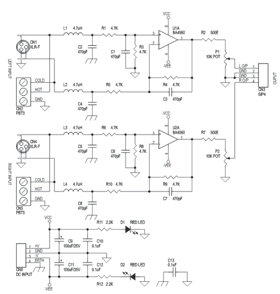 balancedaudiopreamplifierschematic