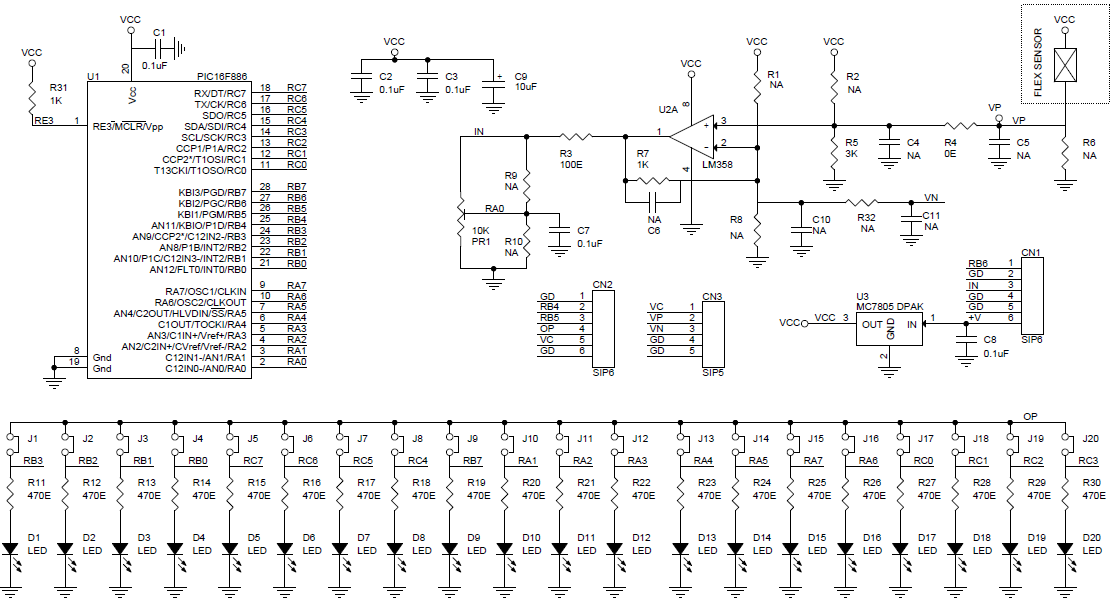 FLEX-SENSOR-TO-BAR-GRAPH-MONITOR-SCH-FLEX FLEX-SENSOR-TO-BAR-GRAPH-MONITOR-SCH-FLEX