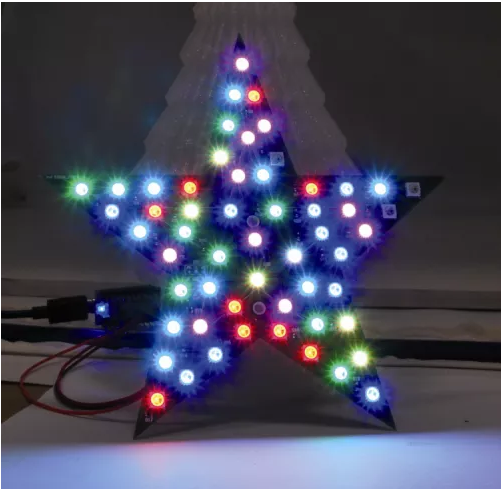 look Blind Fourth A Christmas star with Neopixel LEDs - Electronics-Lab.com