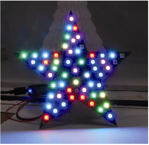A Christmas star with Neopixel LEDs A Christmas star with Neopixel LEDs