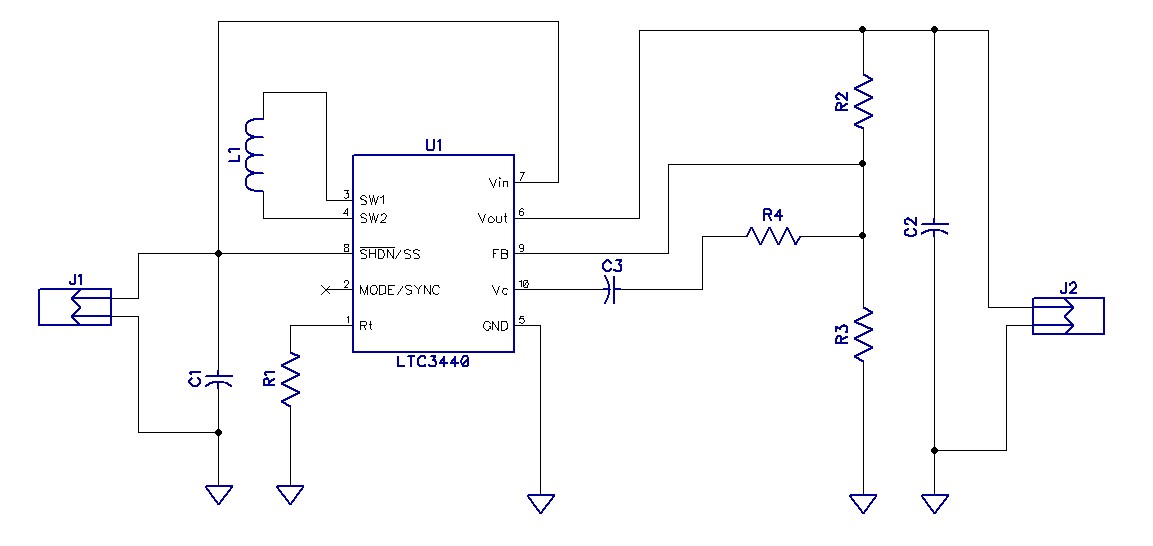 2.7V-4.2V input to 3.3V output Buck-Boost Converter
