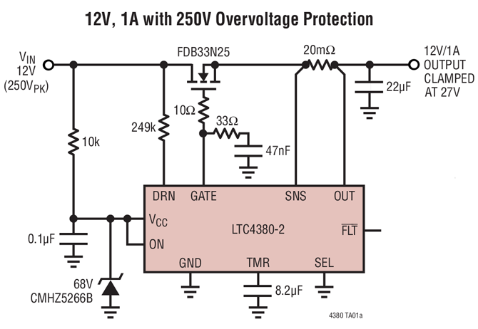 LTC4380 Overvoltage Protection