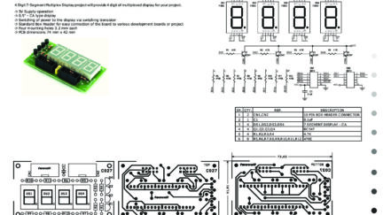 4 Digit 7 Segment 0.5″ Multiplexed Display Module