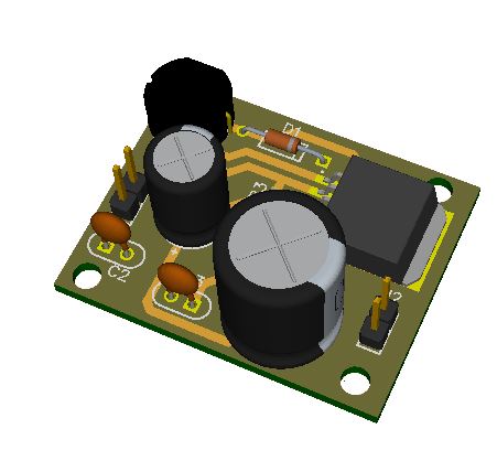 5V to 12V @1.2A regulated power supply using LM2587