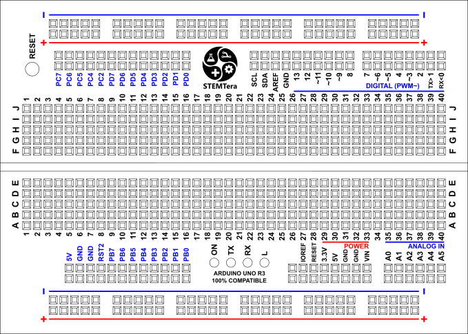 STEMTera – Arduino Uno compatible Breadboard