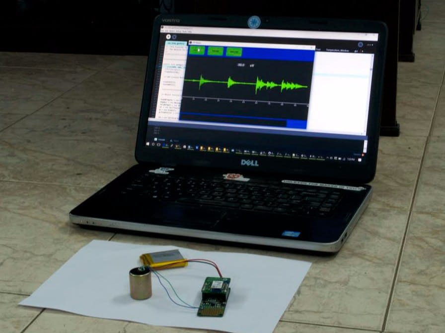 Measuring seismic activity using ProtoCentral OpenPressure