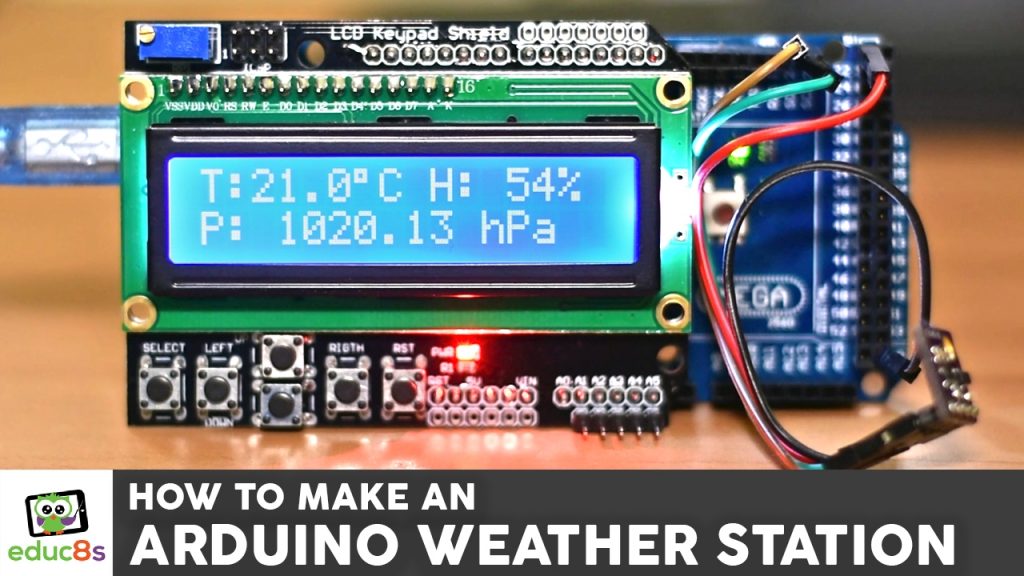 Weather Station with a BME280 sensor and an LCD screen with Arduino Mega