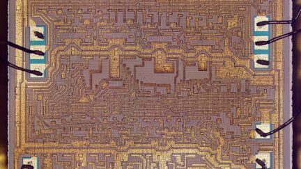 Inside the vintage 74181 ALU chip