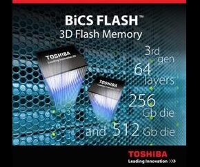 64-layer flash IC enables 1-Tbyte chips