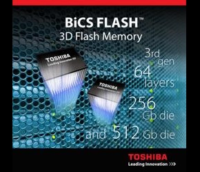 64-layer flash IC enables 1-Tbyte chips