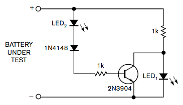 Simple circuit indicates health of lithium-ion batteries