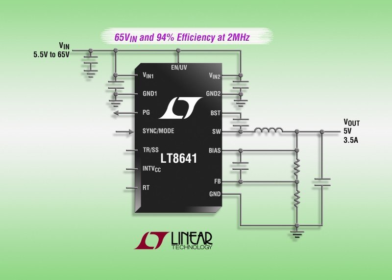 LT8641 – 65V, 3.5A Synchronous Step-Down Silent Switcher