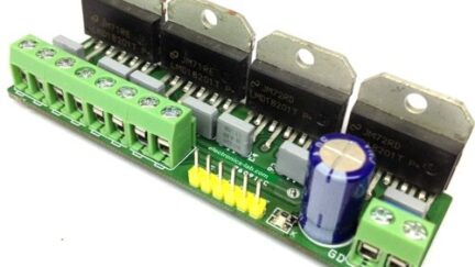 4 Wheel Robot Motor Driver ( 4X 3Amps LMD18201 H-Bridge)