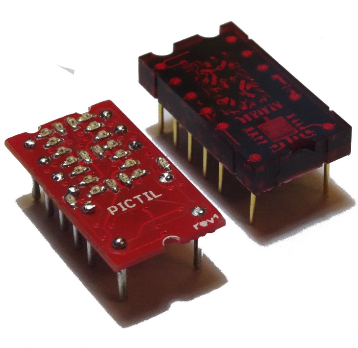 set of 4 socket pulls from new boards TIL311 Red Hexadecimal Display 