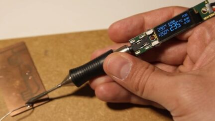 Soldering pen for Weller RT tips with OLED display