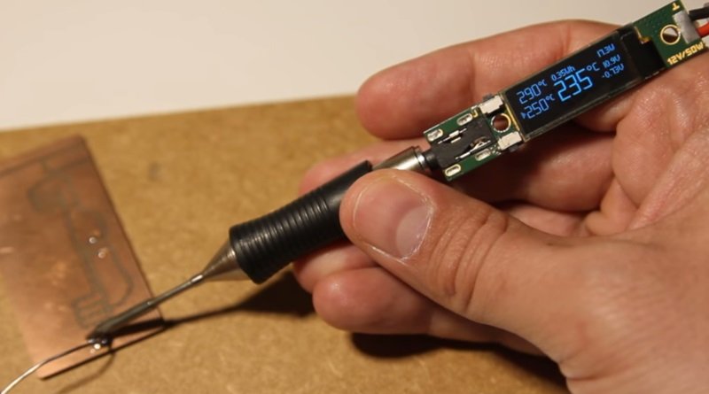 Soldering pen for Weller RT tips with OLED display