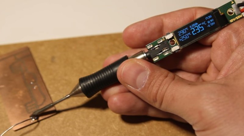 Soldering pen for Weller RT tips with OLED display Soldering pen for Weller RT tips with OLED display