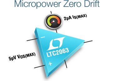LTC2063 – 2μA Supply Current, Zero-Drift Operational Amplifier