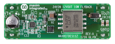 Isolated 24V to 12V 10W Flyback Power Supply