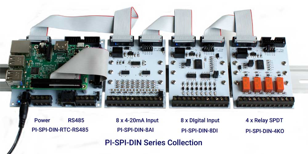 Raspberry Pi DIN Rail I/O Interfaces