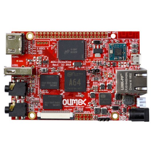 A64-OLinuXino board with 64-bit Cortex-A53 processor