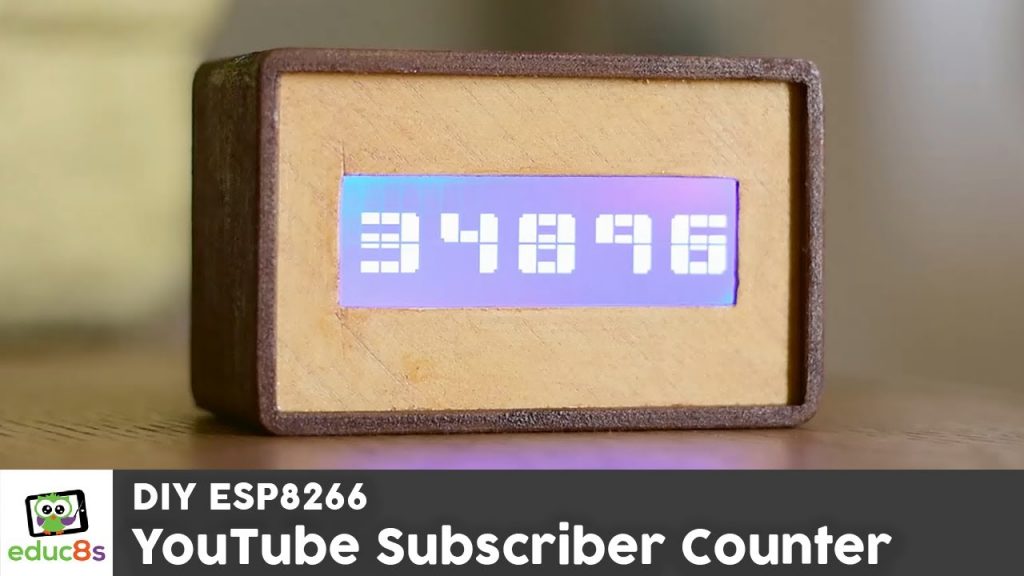YouTube Subscriber Counter with Wemos D1 mini YouTube Subscriber Counter with Wemos D1 mini