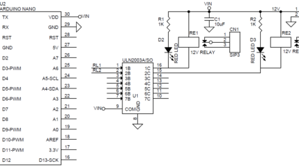 2 Channel Relay Shield for Arduino Nano