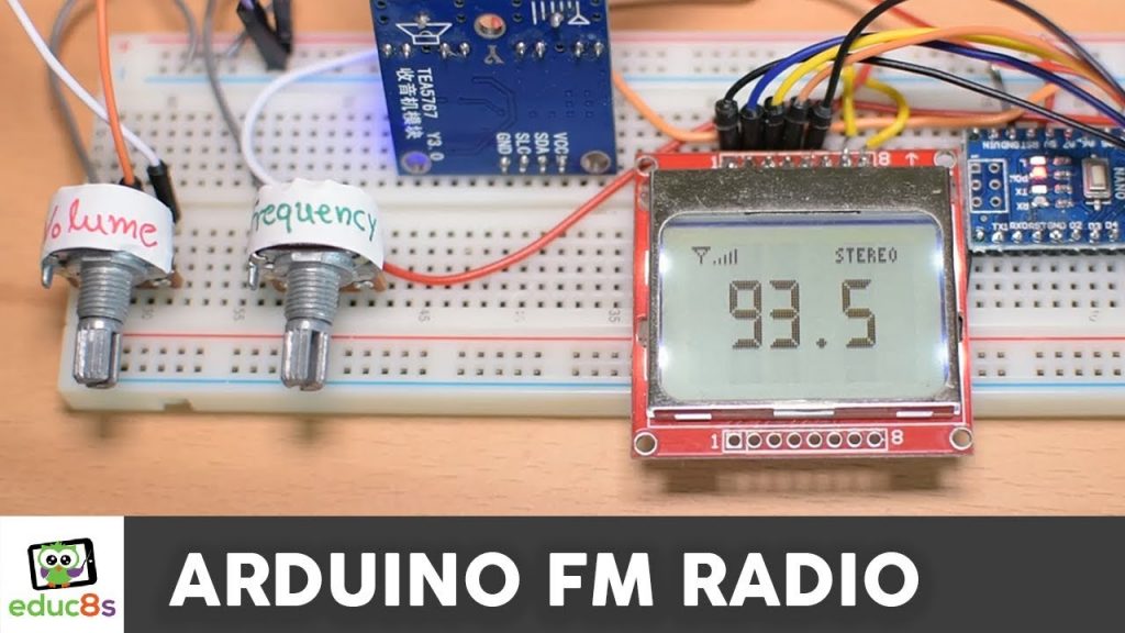 Arduino FM Radio Project with TEA5767 Radio Module and a Nokia 5110 LCD Display