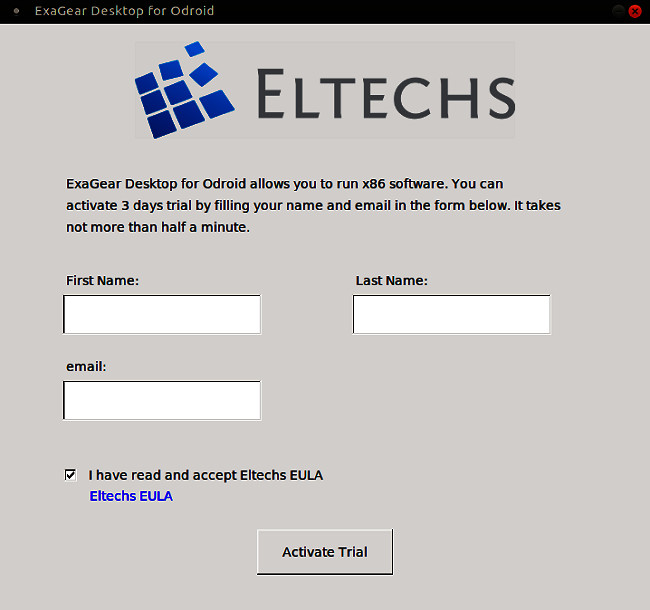 How to install ExaGear Desktop Trial on Odroid