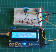 BMP180 and DHT11 Weather Station - Electronics-Lab.com