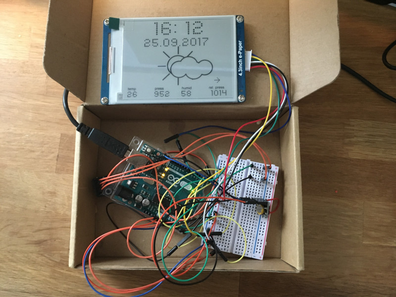 Arduino Weather Station With E-Ink Display