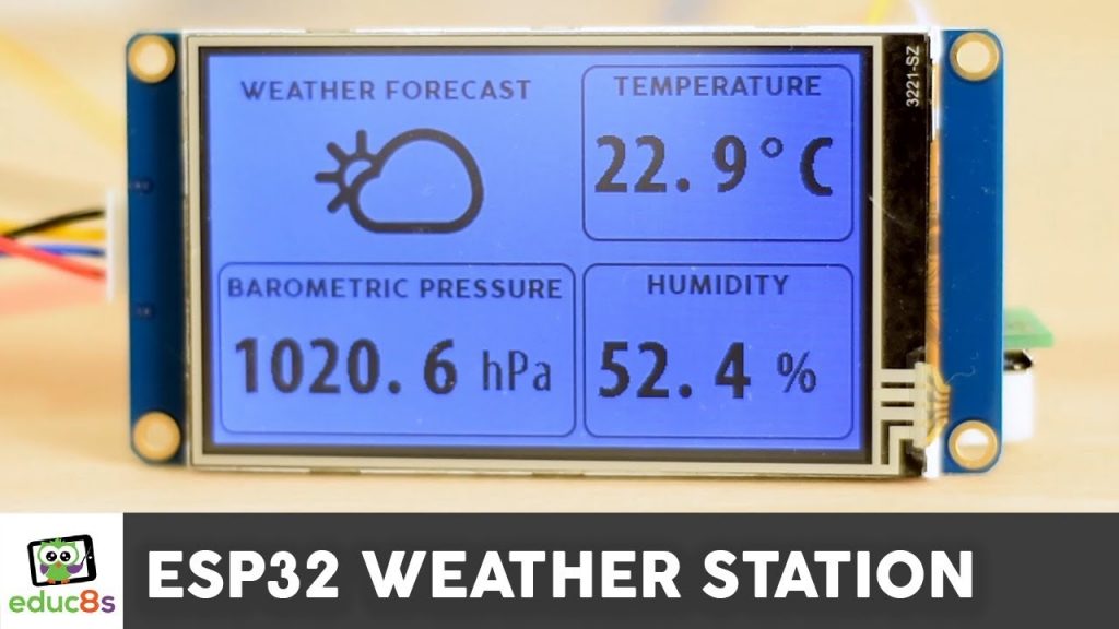 ESP32 WiFi Weather Station with a Nextion Display