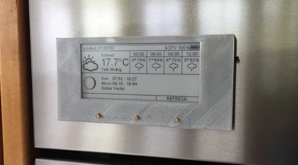 ESP8266 based e-paper WiFi weather station