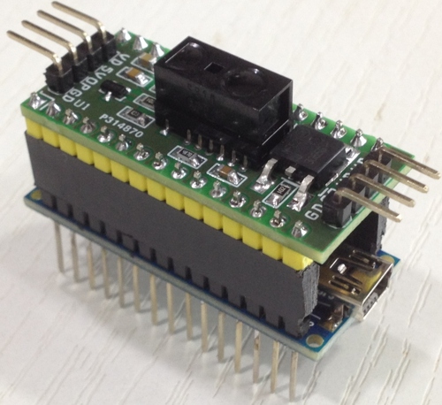 Distance Measuring Sensor Shield for Arduino Nano Using GP2Y0D810Z0F