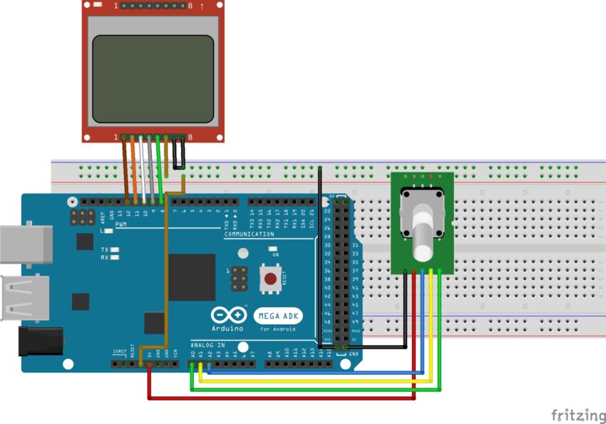 Rotary Encoder with Arduino and Nokia 5110 LCD Tutorial - Electronics ...