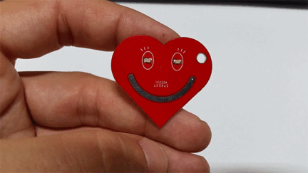 LED Heart Keychain