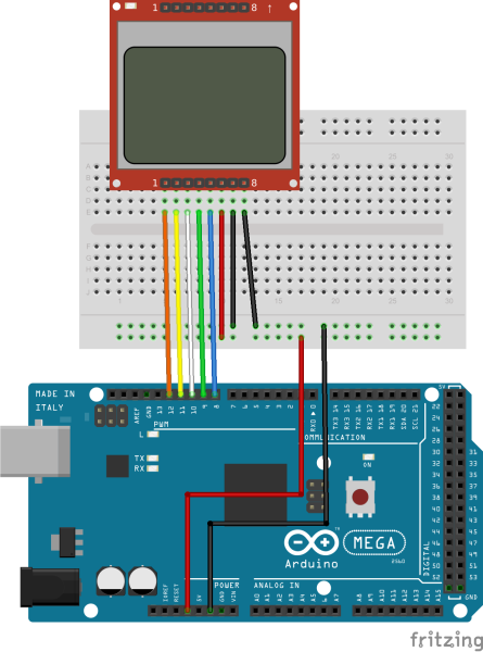 How to drive Nokia 5110 84x48 LCD display with Arduino - Electronics ...
