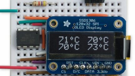 Four-Channel Thermometer on OLED display