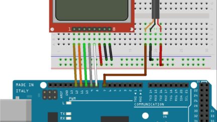 DS18B20 Sensor Based Thermometer with Nokia 5110 LCD display