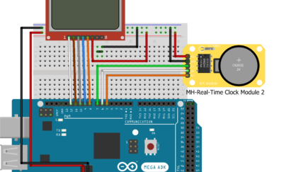 Arduino Real Time Clock with DS1302 and Nokia 5110 LCD Display