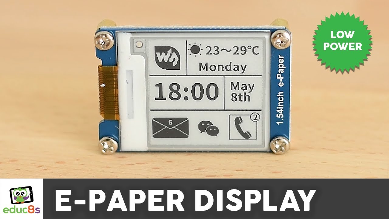Arduino E-Paper Display Review ( Waveshare 1.54″)