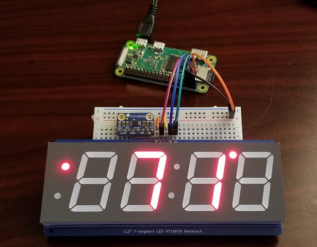 Raspberry Pi Clock with Temperature